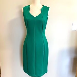 Calvin Klein Emerald Green Fitted Dress